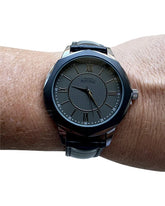Men's Republic Gun Metal Watch set with three Bracelets